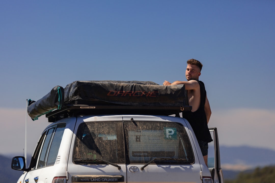 Four-wheel drive touring through Australian bushland