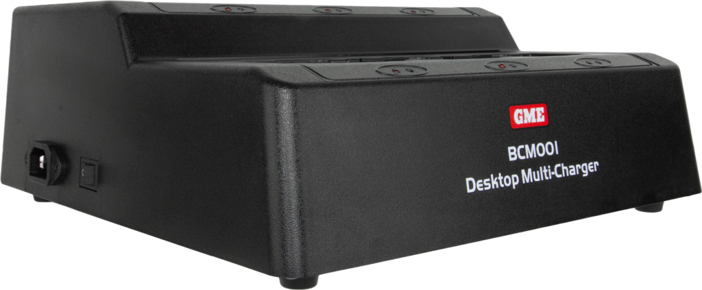 GME BCM001 six-bay desktop multi charger for compatible GME UHF CB handheld radios