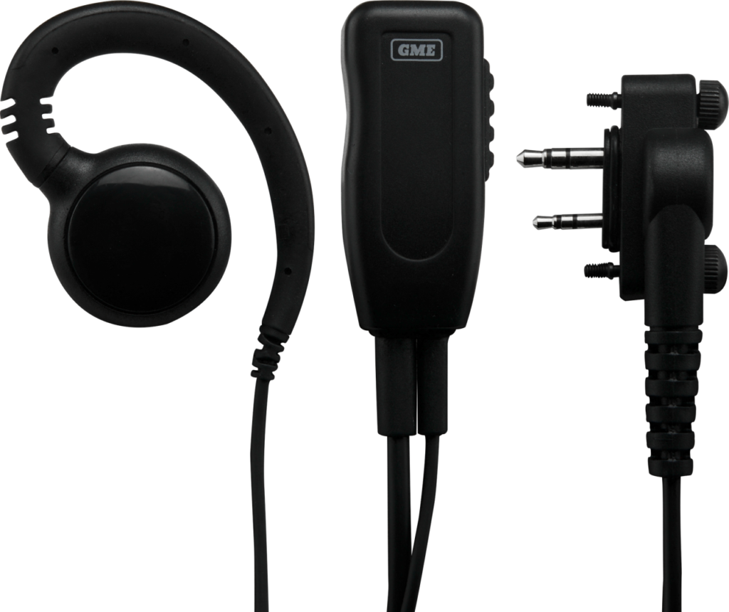 GME HS016 earpiece microphone with in-line PTT for TX6600S UHF CB radio