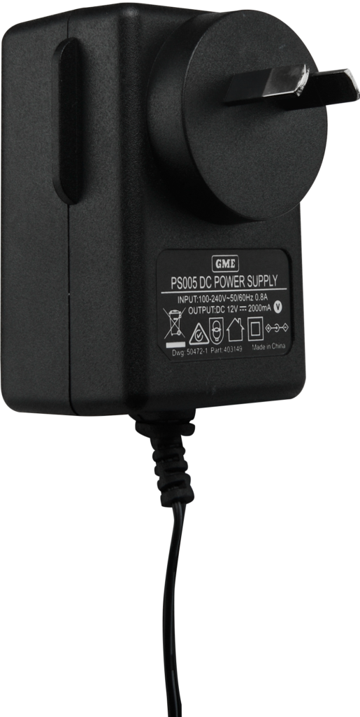 GME PS005 12V 2A power supply for BCD022 and BCD023 desktop radio chargers