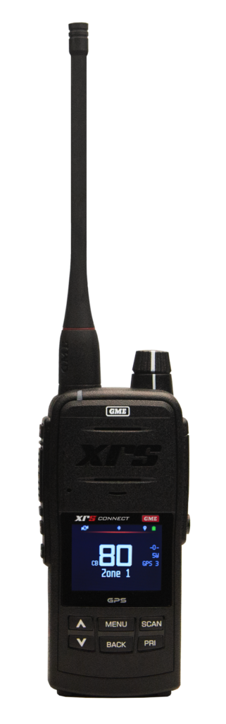 GME XRS-660 5W UHF CB handheld radio with GPS Bluetooth and colour display